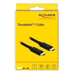 DELOCK καλώδιο USB Type-C 84846, Thunderbolt3, 100W, 20Gbps, 1.5m, μαύρο | eLabstore.gr DELOCK καλώδιο USB Type-C 84846, Thunderbolt3, 100W, 20Gbps, 1.5m, μαύρο | Καλώδια - Αντάπτορες | elabstore.gr