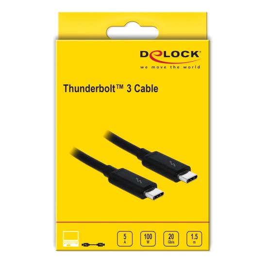 DELOCK καλώδιο USB Type-C 84846, Thunderbolt3, 100W, 20Gbps, 1.5m, μαύρο | eLabstore.gr DELOCK καλώδιο USB Type-C 84846, Thunderbolt3, 100W, 20Gbps, 1.5m, μαύρο | Καλώδια - Αντάπτορες | elabstore.gr