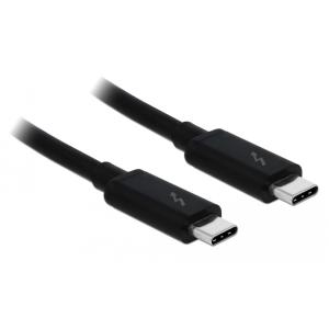 DELOCK καλώδιο USB Type-C 84846, Thunderbolt3, 100W, 20Gbps, 1.5m, μαύρο | Καλώδια - Αντάπτορες | elabstore.gr