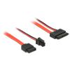 DELOCK καλώδιο SATA 6Gb/s 7pin + 4pin σε SATA 13pin 84848, γωνιακό, 30cm | Καλώδια - Αντάπτορες | elabstore.gr