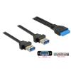 DELOCK καλώδιο USB 3.0 19 pin header (F) σε 2x USB 3.0 (F) 85244, 80cm | Καλώδια - Αντάπτορες | elabstore.gr