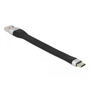 DELOCK καλώδιο USB 3.2 Gen 1 σε USB-C 85771, 5Gbps, 3Α, FPC, 13.5cm | Καλώδια - Αντάπτορες | elabstore.gr