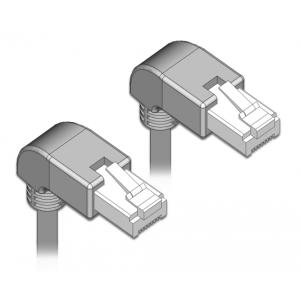 DELOCK Καλώδιο SF/UTP Cat 5e 85859, 26AWG, copper, 1m, γκρι | Καλώδια - Αντάπτορες | elabstore.gr