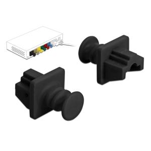 DELOCK κάλυμμα προστασίας για θύρα RJ45 86176, μαύρο, 10τμχ | Καλώδια - Αντάπτορες | elabstore.gr