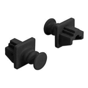 DELOCK κάλυμμα προστασίας για θύρα RJ45 86176, μαύρο, 10τμχ | Καλώδια - Αντάπτορες | elabstore.gr