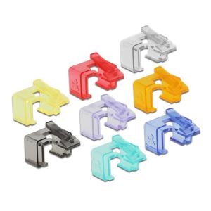 DELOCK clip επιδιόρθωσης RJ45 86420, 8 χρώματα, 16τμχ | Καλώδια - Αντάπτορες | elabstore.gr