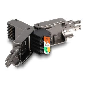DELOCK βύσμα RJ45 CAT 8.1 STP 86514, tool-free, γκρι | Καλώδια - Αντάπτορες | elabstore.gr