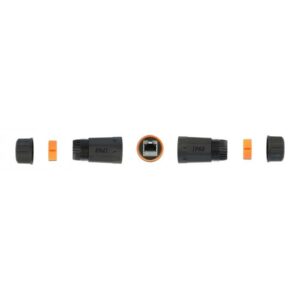 DELOCK αδιάβροχος αμφίδρομος σύνδεσμος RJ45 Cat.6A 86692, πορτοκαλί | Καλώδια - Αντάπτορες | elabstore.gr