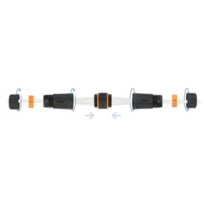 DELOCK αδιάβροχος αμφίδρομος σύνδεσμος RJ45 Cat.6A 86692, πορτοκαλί | Καλώδια - Αντάπτορες | elabstore.gr