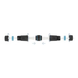 DELOCK αδιάβροχος αμφίδρομος σύνδεσμος RJ45 Cat.6A 86693, μπλε | Καλώδια - Αντάπτορες | elabstore.gr