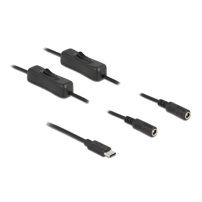 DELOCK καλώδιο USB Type-C σε 2x DC 5.5 x 2.1mm 86800, 1m, μαύρο | eLabstore.gr DELOCK καλώδιο USB Type-C σε 2x DC 5.5 x 2.1mm 86800, 1m, μαύρο | Καλώδια - Αντάπτορες | elabstore.gr