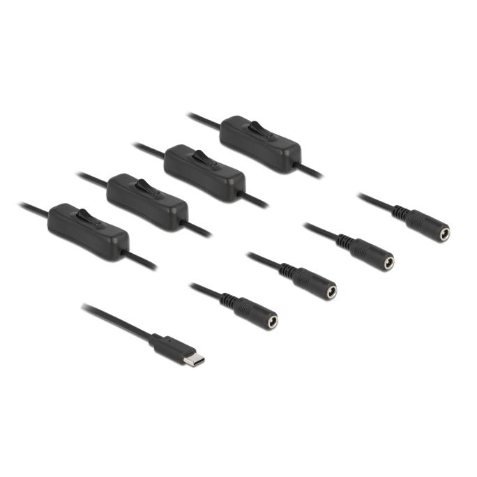 DELOCK καλώδιο USB Type-C σε 4x DC 5.5 x 2.1mm 86802, 1m, μαύρο | eLabstore.gr DELOCK καλώδιο USB Type-C σε 4x DC 5.5 x 2.1mm 86802, 1m, μαύρο | Καλώδια - Αντάπτορες | elabstore.gr