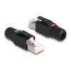 DELOCK βύσμα RJ45 CAT 6A STP 86965, tool-free, μαύρο | Καλώδια - Αντάπτορες | elabstore.gr