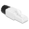 DELOCK βύσμα RJ45 CAT 6 UTP 86977, tool-free, λευκό | Καλώδια - Αντάπτορες | elabstore.gr