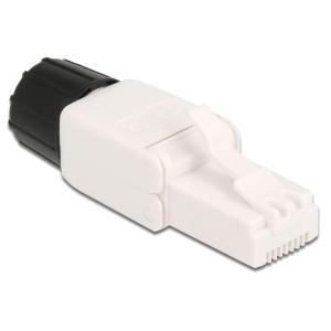 DELOCK βύσμα RJ45 CAT 6A UTP 86978, tool-free, λευκό | Καλώδια - Αντάπτορες | elabstore.gr