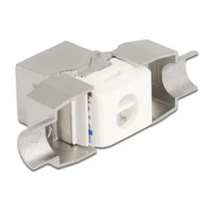 DELOCK keystone module RJ45 σε LSA 87032, Cat.6A, ασημί | Εξοπλισμός IT | elabstore.gr