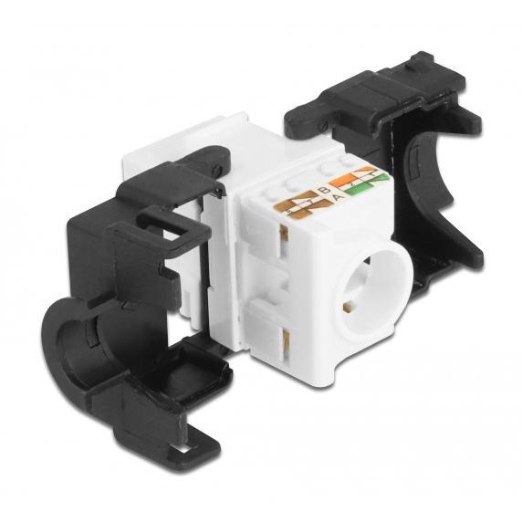 DELOCK keystone module RJ45 σε LSA 180° 87034, Cat.6A, λευκό | eLabstore.gr DELOCK keystone module RJ45 σε LSA 180° 87034, Cat.6A, λευκό | Εξοπλισμός IT | elabstore.gr