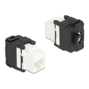 DELOCK keystone module RJ45 σε LSA 180° 87034, Cat.6A, λευκό | Εξοπλισμός IT | elabstore.gr