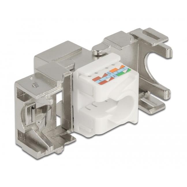 DELOCK keystone module RJ45 σε LSA 180° 87032, Cat.6A, ασημί | eLabstore.gr DELOCK keystone module RJ45 σε LSA 180° 87032, Cat.6A, ασημί | Εξοπλισμός IT | elabstore.gr