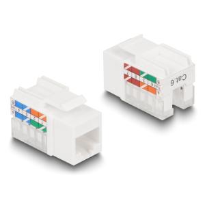 DELOCK σετ βάση Keystone 87104 με 3x Keystone module, RJ45/RJ11 Cat.6 | Εξοπλισμός IT | elabstore.gr