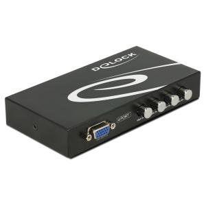 DELOCK VGA switch 87635, 4 ports, bidirectional, Full HD, μαύρο | Καλώδια - Αντάπτορες | elabstore.gr