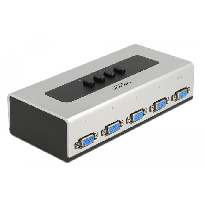 DELOCK VGA switch 87759, 4 ports, bidirectional, Full HD, ασημί | eLabstore.gr DELOCK VGA switch 87759, 4 ports, bidirectional, Full HD, ασημί | Καλώδια - Αντάπτορες | elabstore.gr