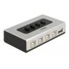 DELOCK switch 4x USB Type B σε 1x USB 87763, bidirectional, ασημί | Καλώδια - Αντάπτορες | elabstore.gr
