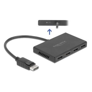 DELOCK splitter DisplayPort 1.4 σε 4x DisplayPort 87794, Dual Mode, 4K | Καλώδια - Αντάπτορες | elabstore.gr