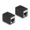 DELOCK αντάπτορας RJ45 θηλυκός 87796, Cat.6a, 8P/8C, μαύρος | Καλώδια - Αντάπτορες | elabstore.gr