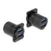 DELOCK module 2x USB σε 2x USB 87813 για D-Type υποδοχές XLR, μαύρο | Καλώδια - Αντάπτορες | elabstore.gr