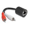 DELOCK audio extender 87857, 2x RCA σε RJ45, έως 50m, μαύρο, 2τμχ | Καλώδια - Αντάπτορες | elabstore.gr