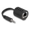 DELOCK audio extender 87858, 3.5mm σε RJ45, έως 50m, μαύρο, 2τμχ | Καλώδια - Αντάπτορες | elabstore.gr