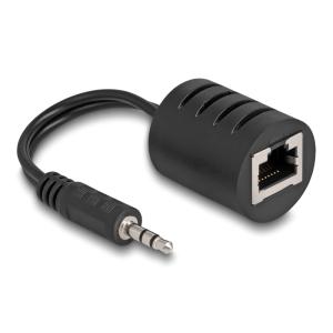 DELOCK audio extender 87858, 3.5mm σε RJ45, έως 50m, μαύρο, 2τμχ | Καλώδια - Αντάπτορες | elabstore.gr