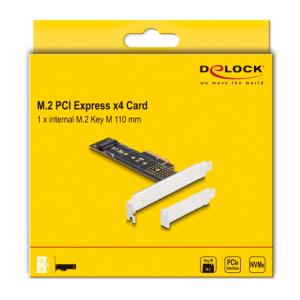 DELOCK κάρτα επέκτασης PCIe x4 σε M.2 M Key 110mm 89836, NVMe | PC & Αναβάθμιση | elabstore.gr