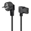 GOOBAY καλώδιο τροφοδοσίας 93119, γωνιακό, 1mm², 5m, μαύρο | Καλώδια - Αντάπτορες | elabstore.gr