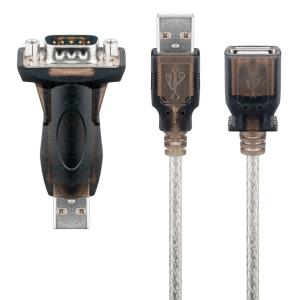 GOOBAY αντάπτορας USB σε RS-232 93128 με καλώδιο USB, 1.5m, διάφανο | Καλώδια - Αντάπτορες | elabstore.gr