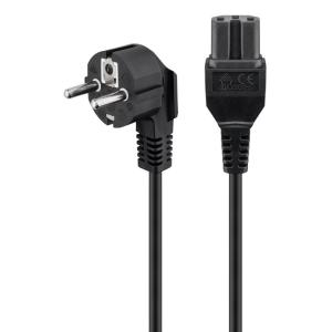 GOOBAY καλώδιο τροφοδοσίας 93277, γωνιακό, 0.75mm², 2m, μαύρο | Καλώδια - Αντάπτορες | elabstore.gr