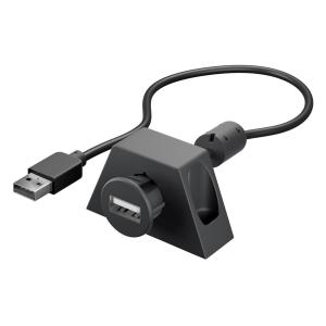 GOOBAY καλώδιο USB 2.0 σε USB (F) 93351, με bracket, copper, 2m, μαύρο | Καλώδια - Αντάπτορες | elabstore.gr