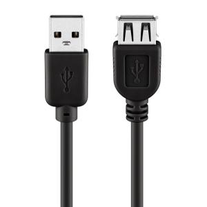 GOOBAY καλώδιο USB 2.0 σε USB (F) 93601, copper, 5m, μαύρο | Καλώδια - Αντάπτορες | elabstore.gr
