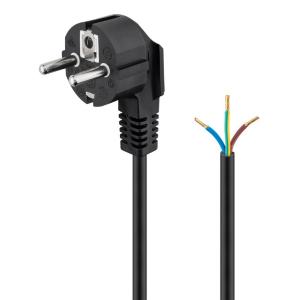 GOOBAY καλώδιο τροφοδοσίας 93976, γωνιακό, 0.75mm², 1.5m, μαύρο | Καλώδια - Αντάπτορες | elabstore.gr