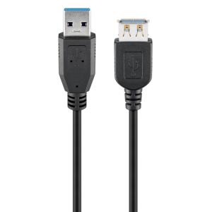 GOOBAY καλώδιο USB 3.0 σε USB (F) 93999, copper, 3m, μαύρο | Καλώδια - Αντάπτορες | elabstore.gr