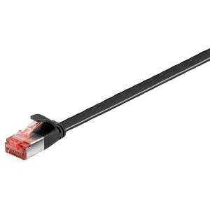 GOOBAY καλώδιο U/FTP CAT6 94235, flat, AWG 32/7, copper, 5m, μαύρο | Καλώδια - Αντάπτορες | elabstore.gr