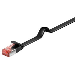 GOOBAY καλώδιο U/FTP CAT6 94239, flat, AWG 32/7, copper, 20m, μαύρο | Καλώδια - Αντάπτορες | elabstore.gr