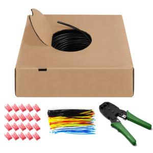 GOOBAY kit καλώδιο U/UTP CAT 6 94399, CCA, AWG 24/1, 305m, μαύρο | Καλώδια - Αντάπτορες | elabstore.gr