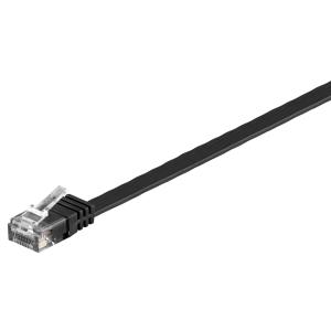 GOOBAY καλώδιο U/UTP CAT6, 95385, flat, AWG 32/7, copper, 20m, μαύρο | Καλώδια - Αντάπτορες | elabstore.gr