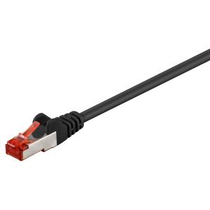 GOOBAY καλώδιο S/FTP (PiMF) CAT6 95468, CCA, AWG 27/7, 0.5m, μαύρο | Καλώδια - Αντάπτορες | elabstore.gr