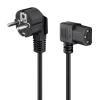 GOOBAY καλώδιο τροφοδοσίας 96032, γωνιακό, 1mm², 3m, μαύρο | Καλώδια - Αντάπτορες | elabstore.gr