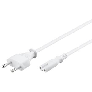 GOOBAY καλώδιο τροφοδοσίας Euro male 2x0.75 mm² 96035, 1.8m, λευκό | Καλώδια - Αντάπτορες | elabstore.gr