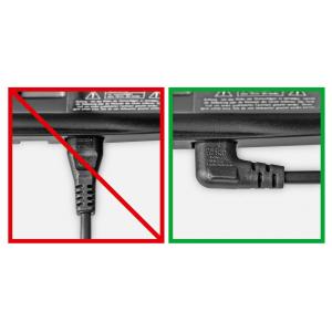 GOOBAY καλώδιο τροφοδοσίας Euro 97346, γωνιακό, 2x0.75 mm², 1m, μαύρο | Καλώδια - Αντάπτορες | elabstore.gr