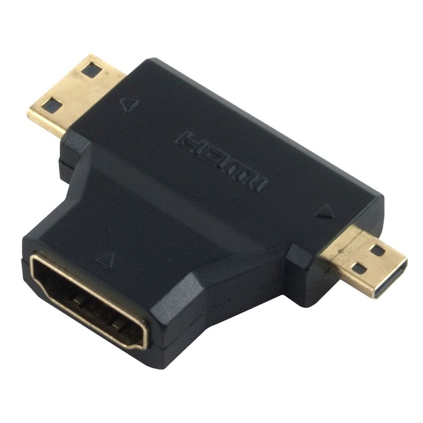 POWERTECH αντάπτορας HDMI σε Mini HDMI & Micro HDMI ADA-H004, μαύρος | eLabstore.gr POWERTECH αντάπτορας HDMI σε Mini HDMI & Micro HDMI ADA-H004, μαύρος | Καλώδια - Αντάπτορες | elabstore.gr